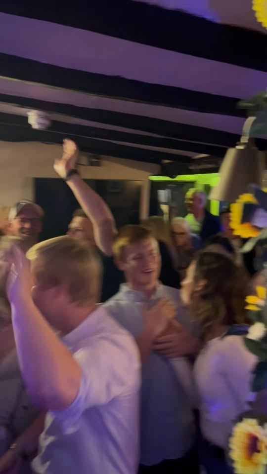 The crowd going for it