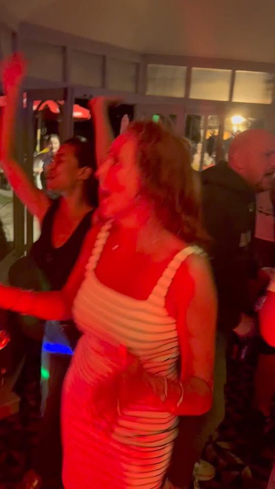 Dancing at the front